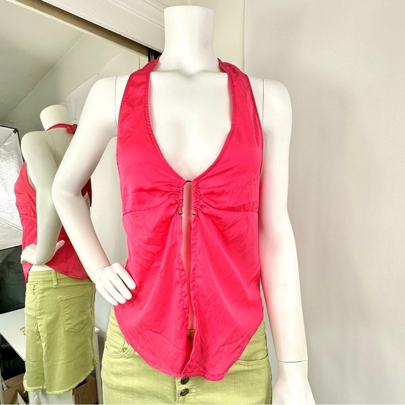 Free People Calista Top in Strawberry Size Large - Picture 2 of 10